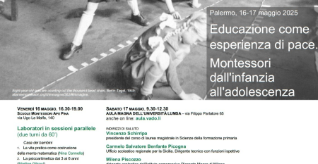 Locandina Educazione come esperienza di pace_16 e 17 maggio 2025