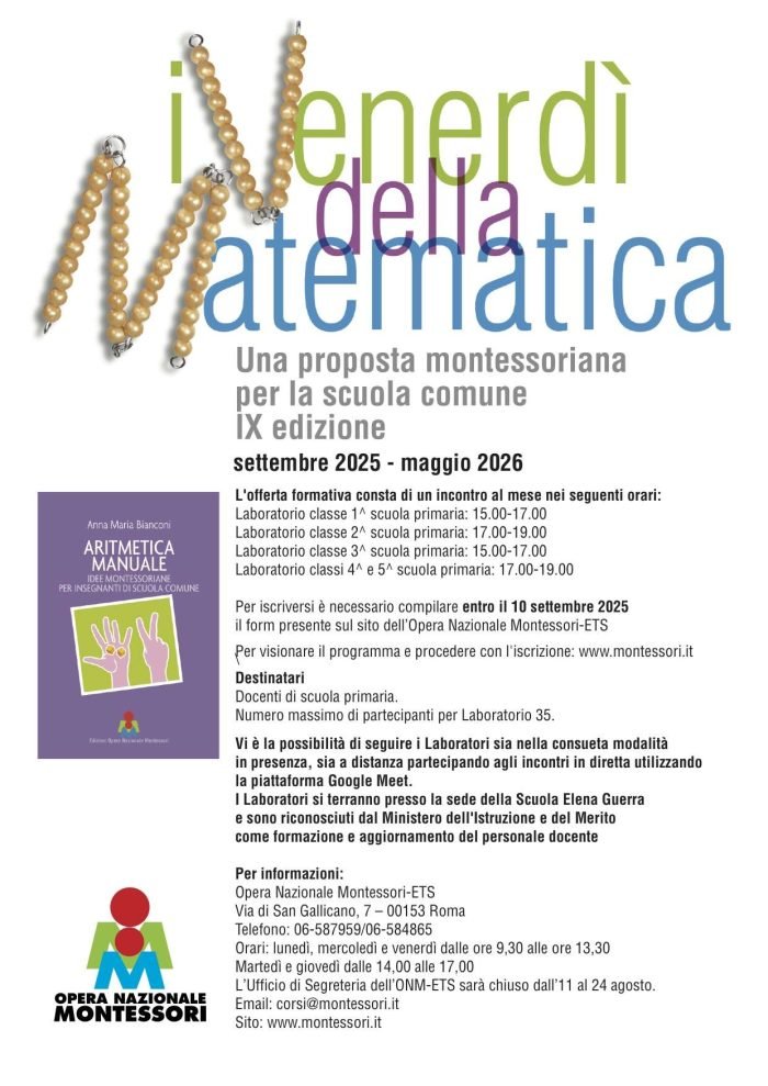 Locandina Venerdì della matematica 25-26