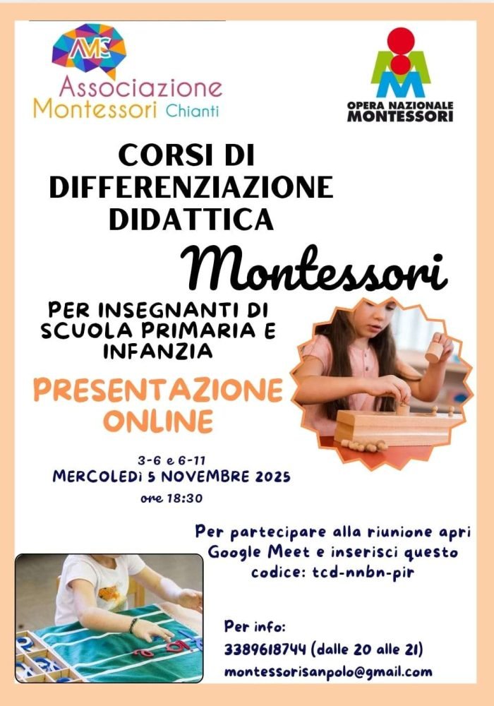 Locandina Presentazione corsi 3-6 e 6-11 San Polo