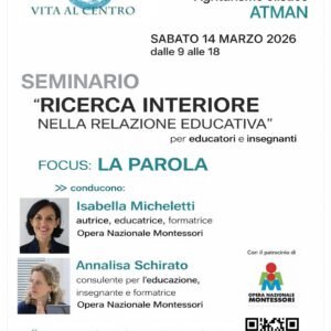 Monzambano (MN), 14 marzo 2026: seminario “Ricerca interiore nella relazione educativa”