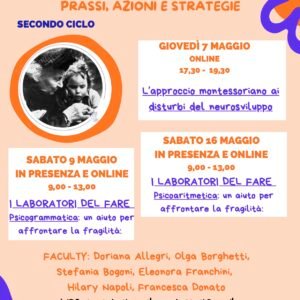 Brescia, 7, 9 e 16 maggio 2026: secondo ciclo di incontri “Montessori e disabilità”