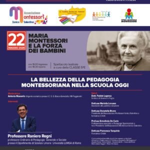 Gravina in Puglia (BA), 22 maggio 2026: serata dedicata a Maria Montessori