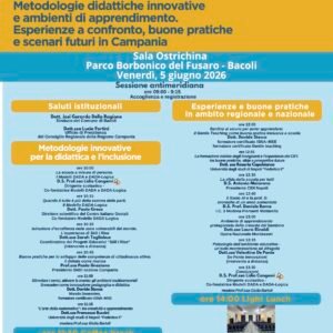 Bacoli (NA), 5 giugno 2026: Convegno Regionale “Metodologie didattiche innovative e ambienti di apprendimento”