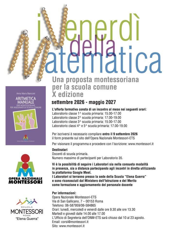 Locandina Venerdì della matematica 26-27