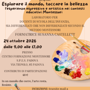 Padova, 24 ottobre 2026: Esplorare il mondo, toccare la bellezza